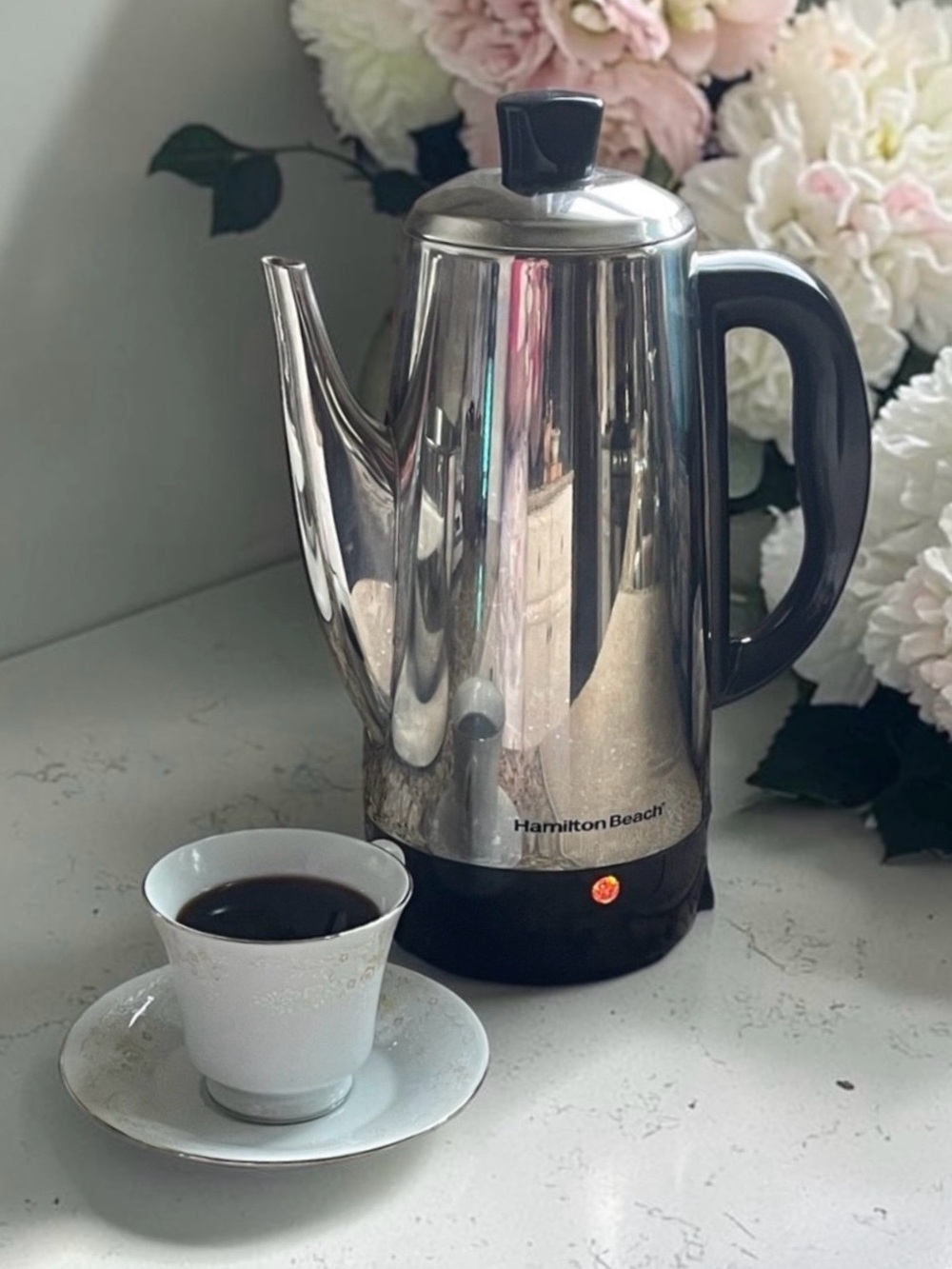 Retro Style Hamilton Beach Stainless Steel Coffee Percolator • Tested Working